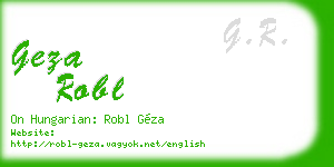 geza robl business card